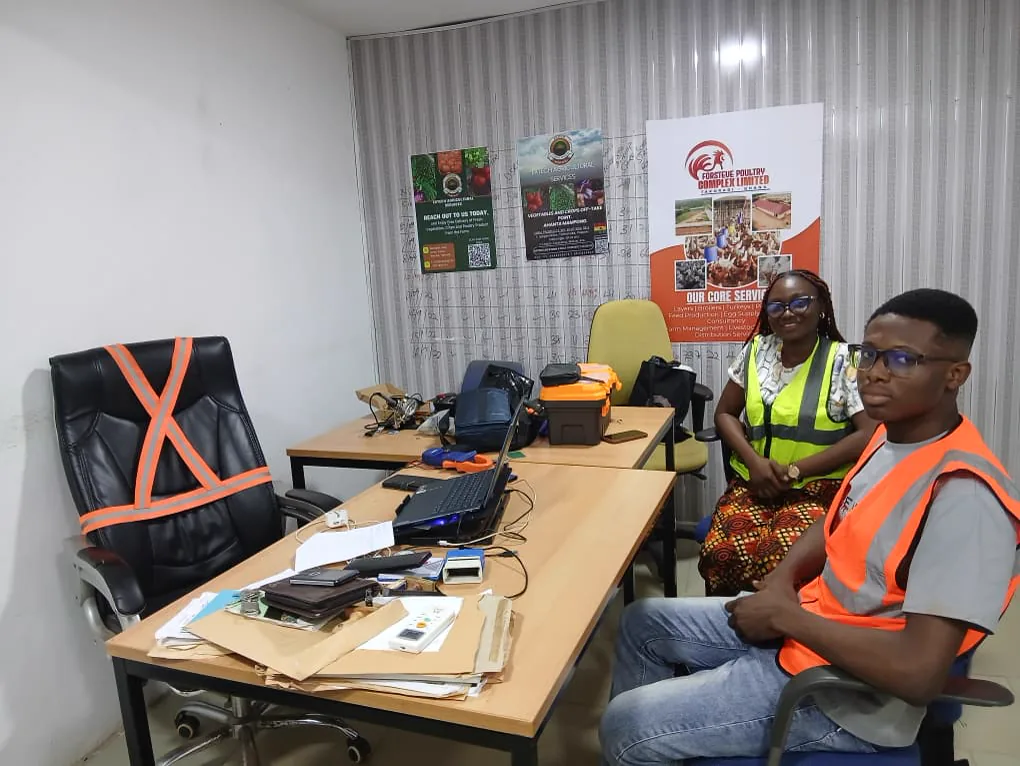 Kuapa Dwaso representatives seated in the Extech Agricultural Services office